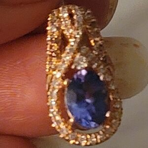 14k Diamond Tanzanite Pendant By Effy In Rose Gold